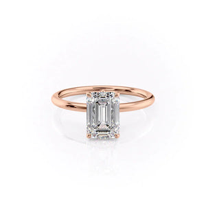 The Luna Set With A 3 Carat Emerald Lab Diamond