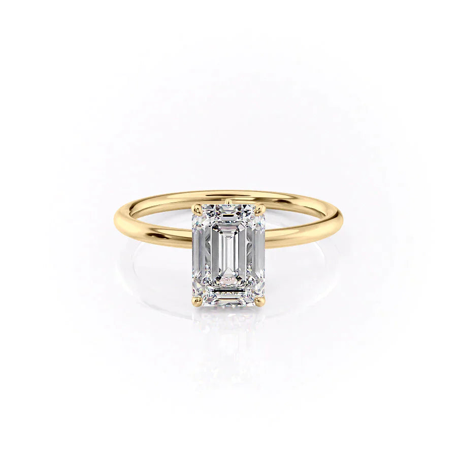 The Luna Set With A 1.5 Carat Emerald Lab Diamond