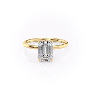 The Luna Set With A 1.5 Carat Emerald Lab Diamond