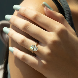 The Luna Set With A 2 Carat Oval Lab Diamond