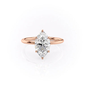 The Luna Set With A Marquise Moissanite