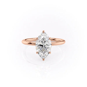 The Luna Set With A 4.5 Carat Marquise Moissanite