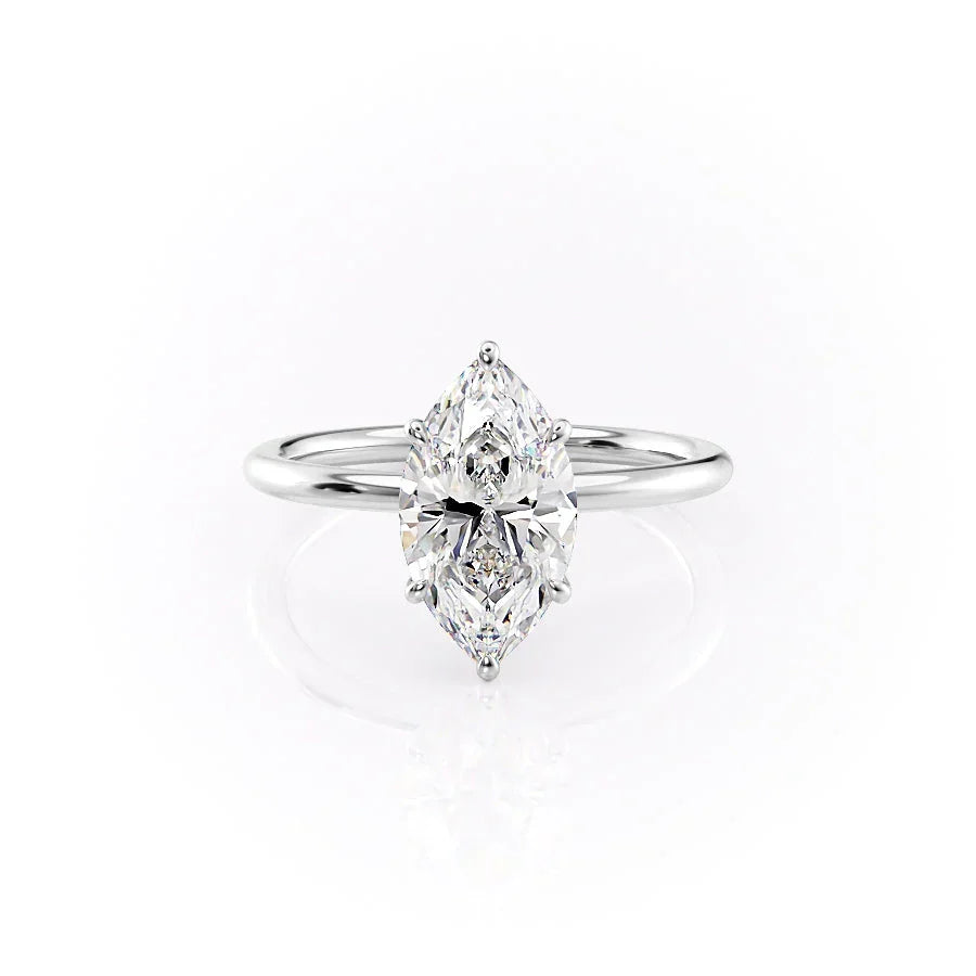 The Luna Set With A Marquise Moissanite