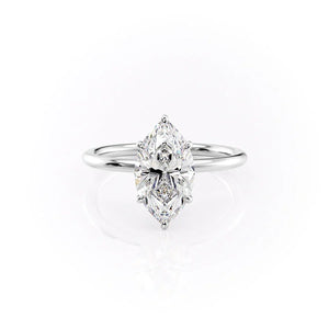 The Luna Set With A Marquise Moissanite
