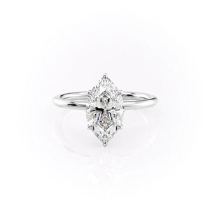 The Luna Set With A 1.5 Carat Marquise Moissanite