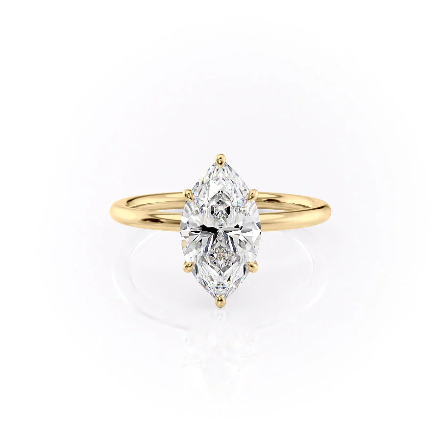 The Luna Set With A 1.5 Carat Marquise Moissanite