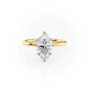 The Luna Set With A Marquise Moissanite