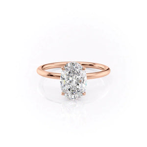 The Luna Set With A 3 Carat Oval Lab Diamond