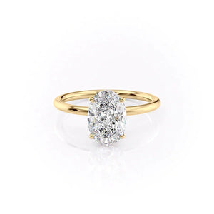 The Luna Set With A Oval Moissanite