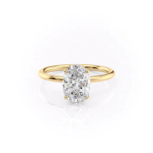 The Luna Set With A 1.5 Carat Oval Lab Diamond
