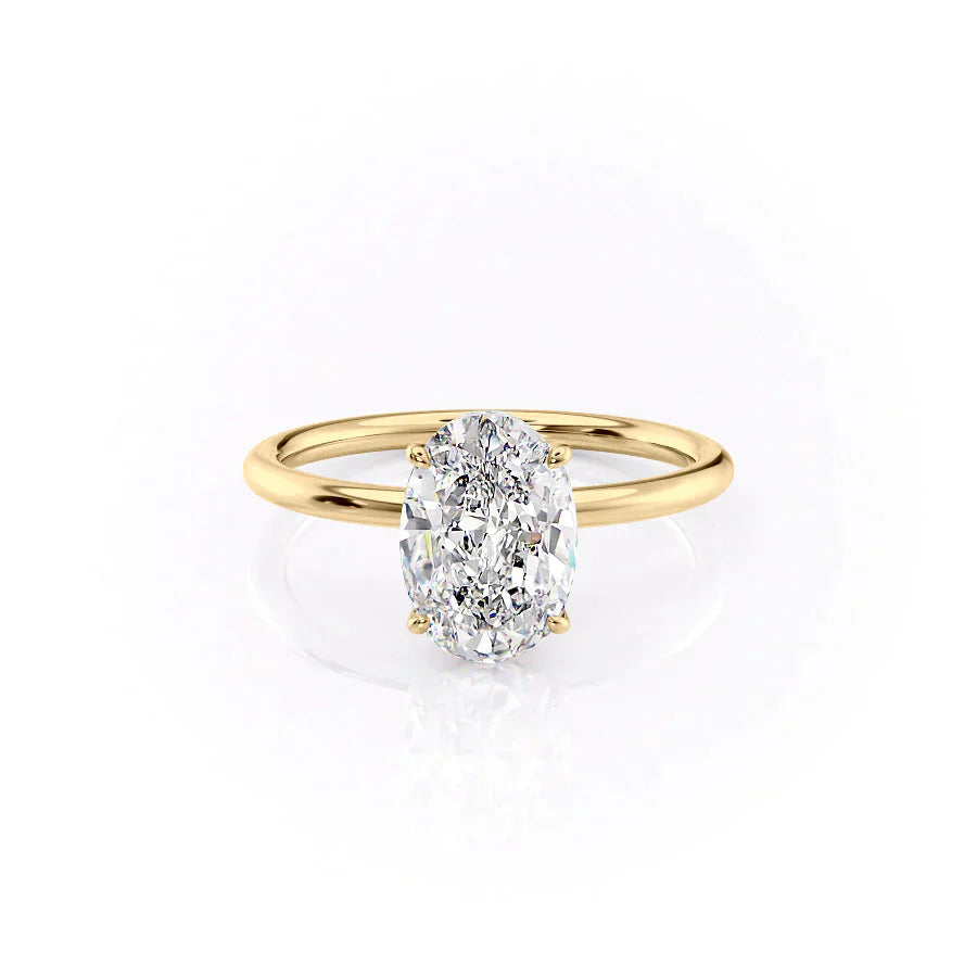 The Luna Set With A 4.5 Carat Oval Moissanite