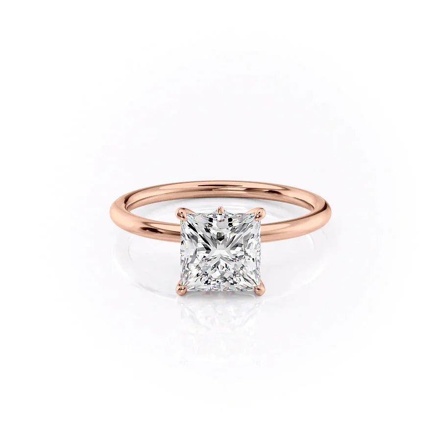 The Luna Set With A 2.5 Carat Princess Lab Diamond