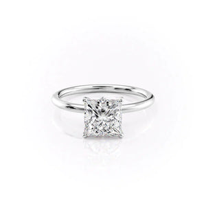 The Luna Set With A 3.5 Carat Princess Moissanite