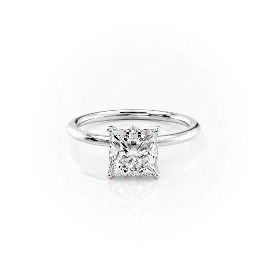 The Luna Set With A Princess Moissanite
