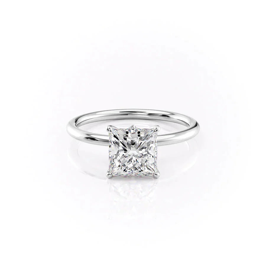 The Luna Set With A 2.5 Carat Princess Moissanite