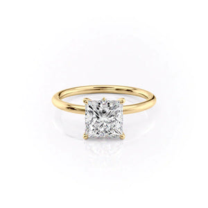 The Luna Set With A 3 Carat Princess Lab Diamond