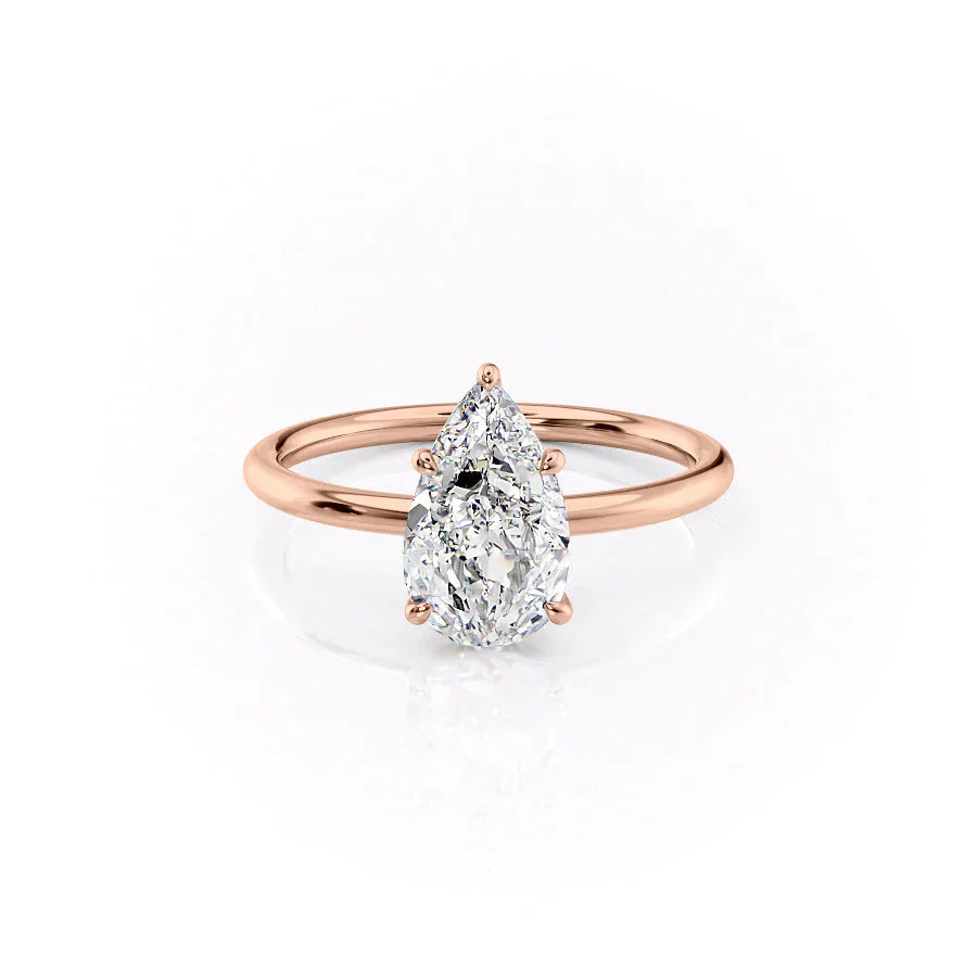 The Luna Set With A 4.5 Carat Pear Moissanite