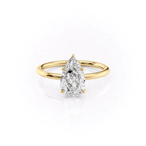 The Luna Set With A 2.5 Carat Pear Moissanite