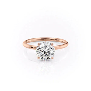 The Luna Set With A 4.5 Carat Round Moissanite