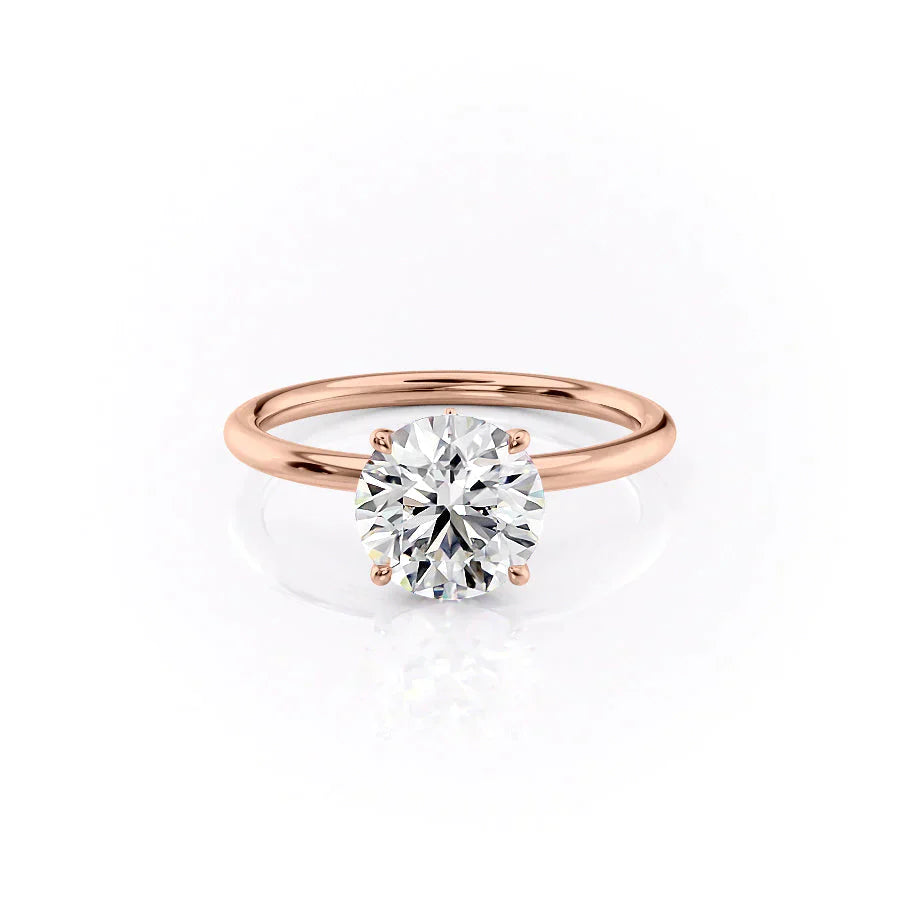 The Luna Set With A 3.5 Carat Round Moissanite