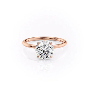 The Luna Set With A Round Moissanite