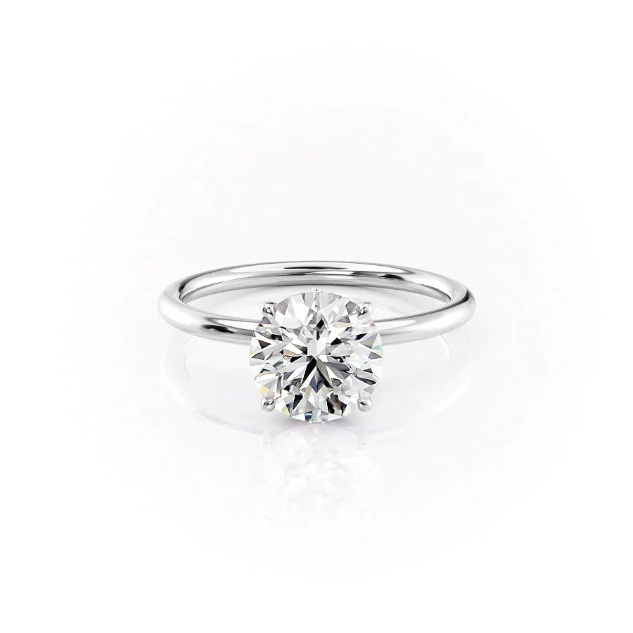 The Luna Set With A Round Moissanite