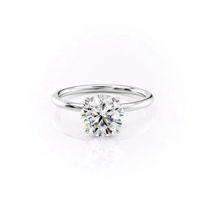 The Luna Set With A 3 Carat Round Lab Diamond