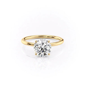 The Luna Set With A Round Moissanite
