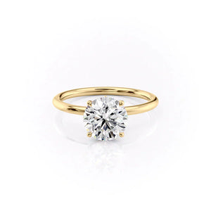 The Luna Set With A 1.5 Carat Round Moissanite