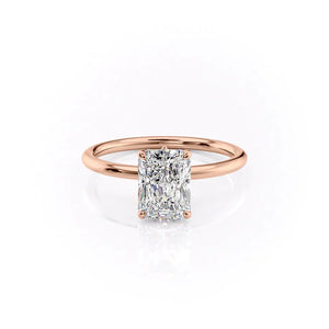 The Luna Set With A 3 Carat Radiant Lab Diamond