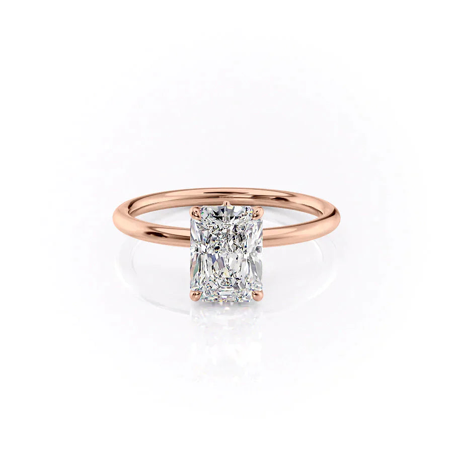 The Luna Set With A 4.5 Carat Radiant Moissanite