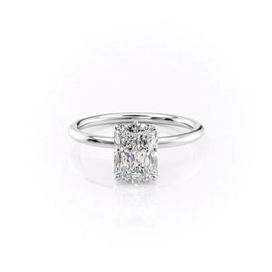 The Luna Set With A Radiant Moissanite