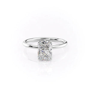 The Luna Set With A 2.5 Carat Radiant Moissanite