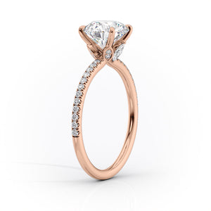 The Pave Luna Set With A 1 Carat Marquise Lab Diamond