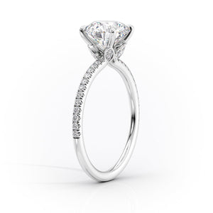 The Pave Luna Set With A 4.5 Carat Pear Moissanite