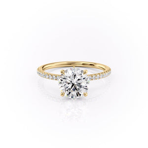The Pave Luna Set With A 2 Carat Round Lab Diamond