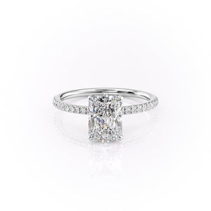 The Pave Luna Set With A 2 Carat Radiant Lab Diamond
