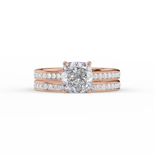 The Cameron Set With A 1 Carat Cushion Lab Diamond