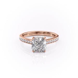 The Cameron Set With A 1 Carat Cushion Lab Diamond