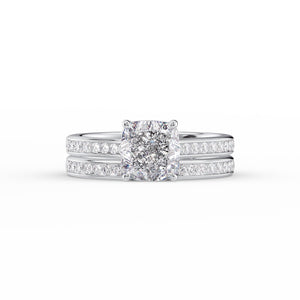 The Cameron Set With A 1 Carat Cushion Lab Diamond