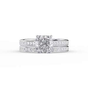 The Cameron Set With A 2 Carat Cushion Lab Diamond