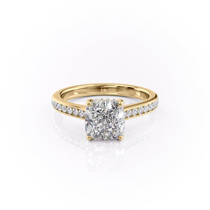The Cameron Set With A 2 Carat Cushion Moissanite