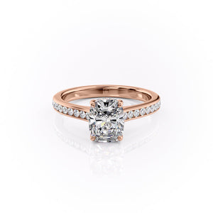 The Cameron Set With A 4.5 Carat Elongated Cushion Moissanite