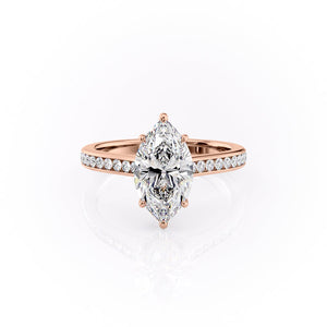 The Cameron Set With A 4.5 Carat Marquise Moissanite