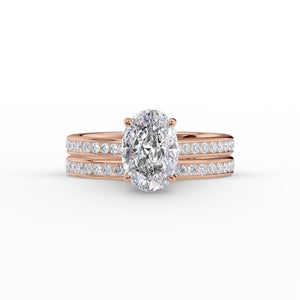 The Cameron Set With A 5 Carat Oval Moissanite