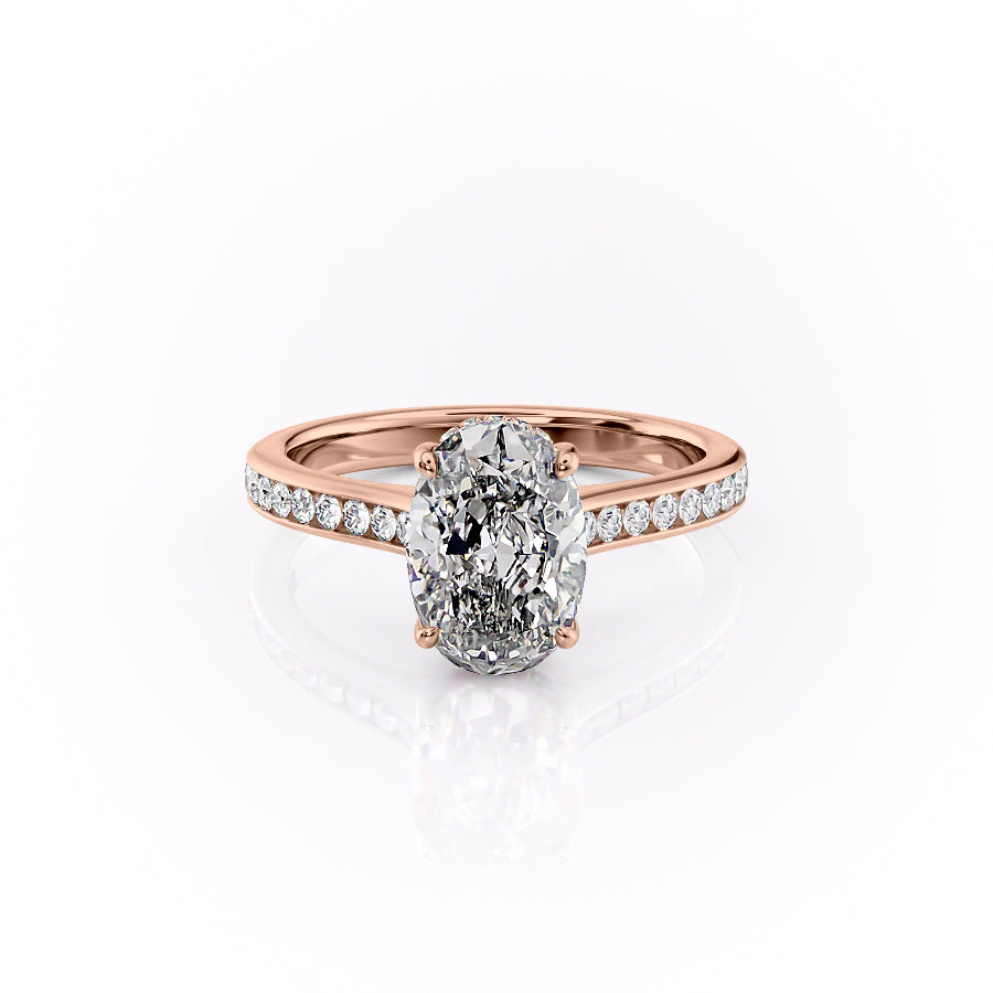 The Cameron Set With A 2 Carat Oval Moissanite