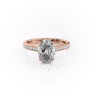 The Cameron Set With A 4.5 Carat Oval Moissanite