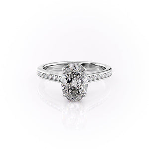 The Cameron Set With A 2.5 Carat Oval Lab Diamond