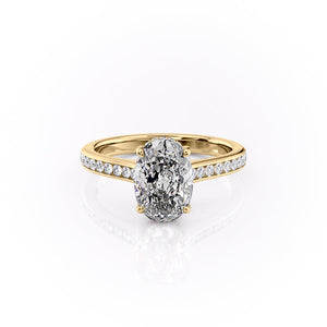 The Cameron Set With A 1 Carat Oval Lab Diamond