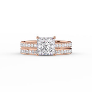 The Cameron Set With A 2 Carat Princess Moissanite